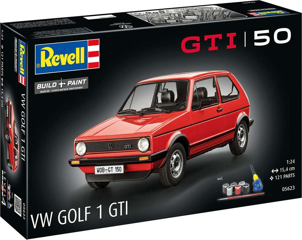 Revell 05623 - Vw Golf 1 Gti 50 Byggesæt - 1:24 - Build & Paint