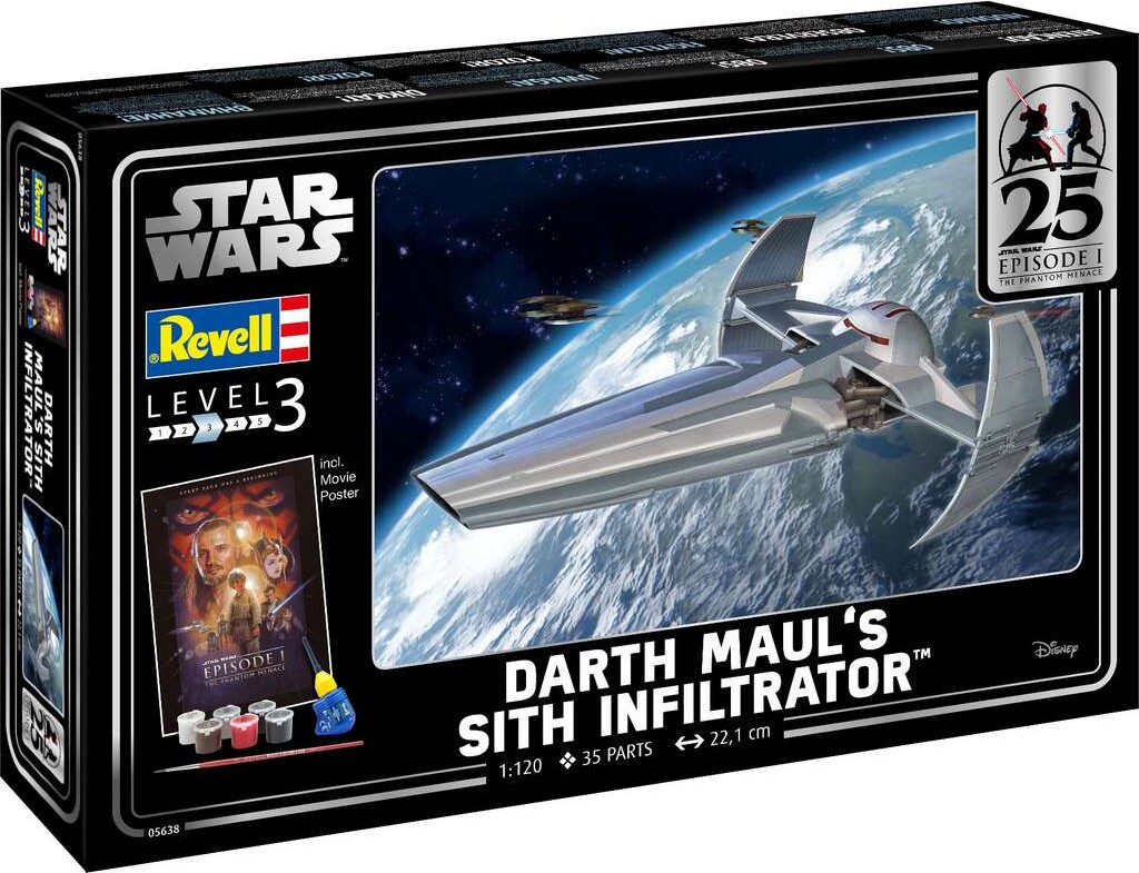 Revell - Star Wars - Darth Maul's Sith Infiltrator - 1:120 - Level 3 - 05638