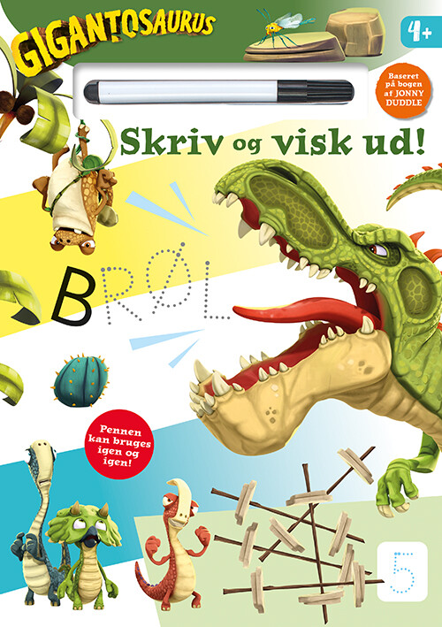 Gigantosaurus - Skriv Og Visk Ud - Bog