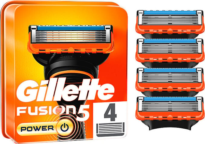 Gillette Fusion Power Barberblade - 4 Stk.