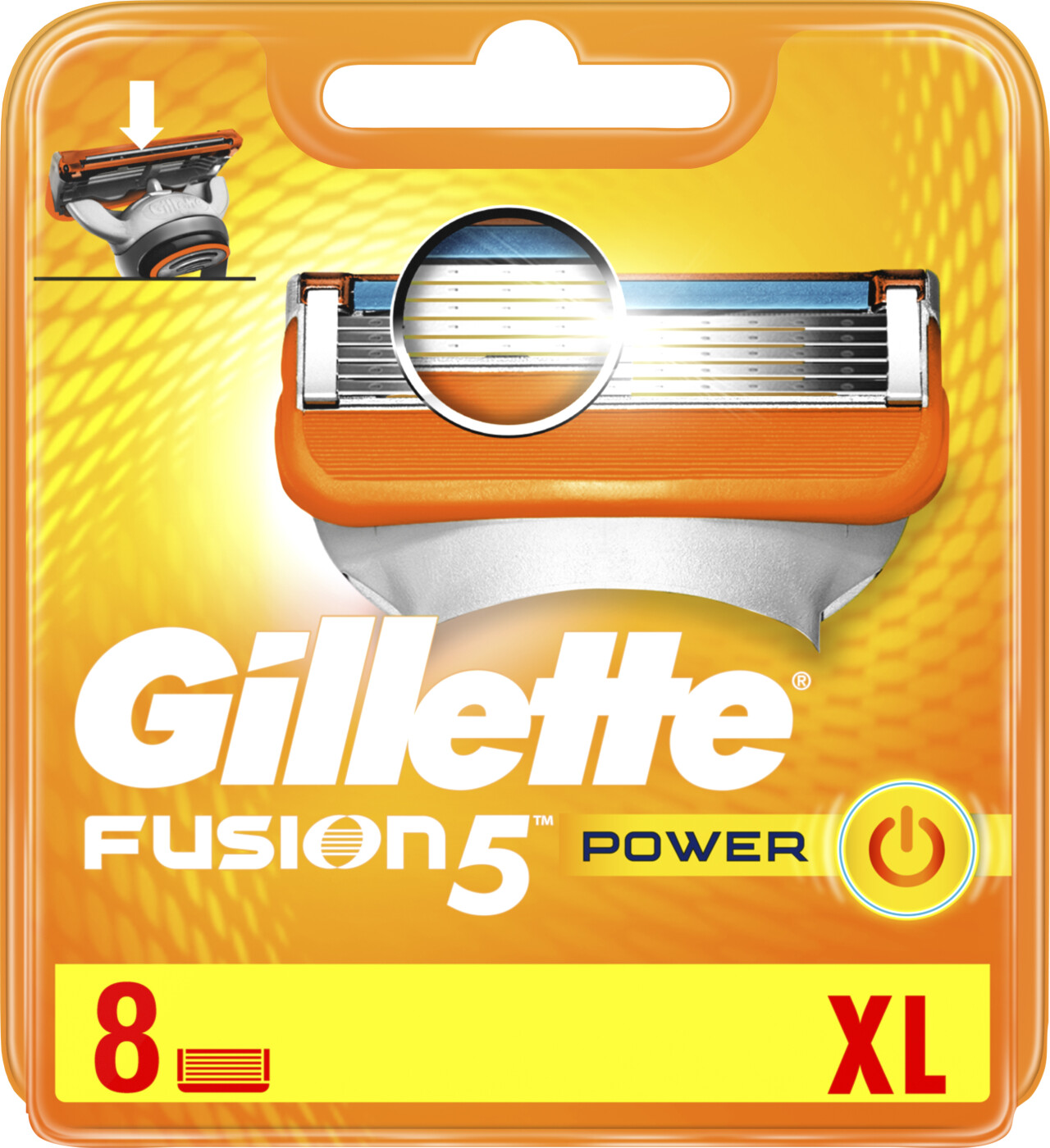 Se Gillette - Fusion 5 Power Barberblade Xl Pakke - 8-pak hos Gucca.dk