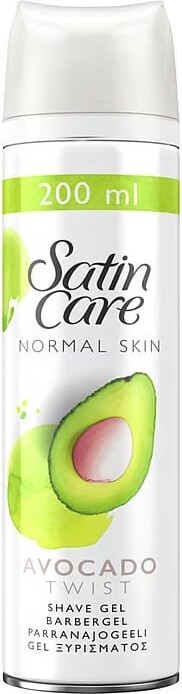 Se Gillette - Satin Care Avocado Twist Shave Gel 200 Ml hos Gucca.dk