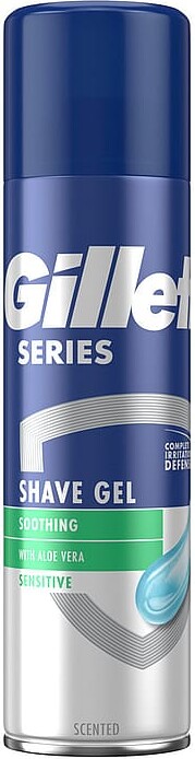 Se Gillette - Series Sensitive Shave Gel - 200 Ml hos Gucca.dk
