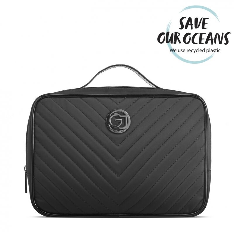 Gillian Jones Beautybox Traincase - Sort Quilted Nylon