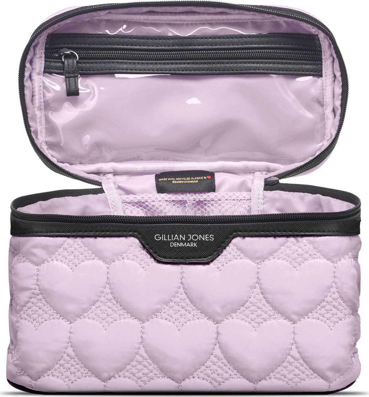 Gillian Jones - Beautyboks Toilettaske - Urban Travel - Purple Hearts