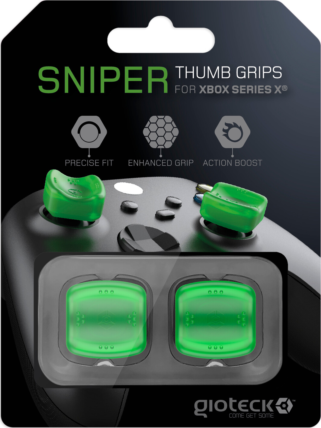 Gioteck Xbox Series X Controller Thumb Grips - Grøn