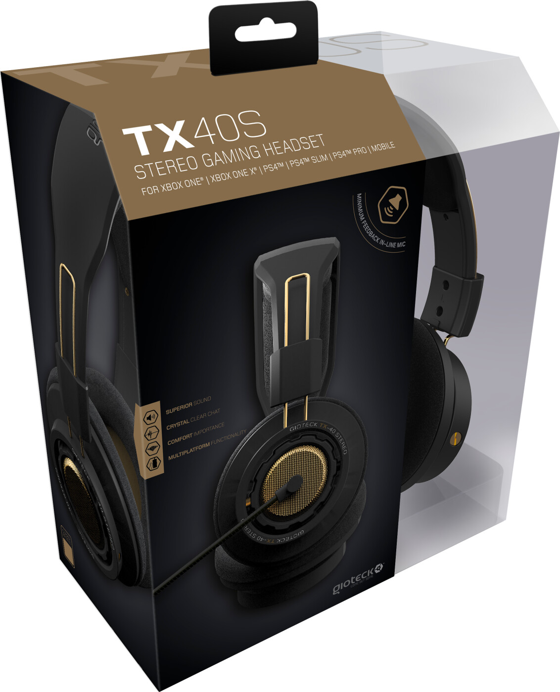 Gioteck Tx-40 S - Stereo Gaming Headset Med Mikrofon - Bronze billede