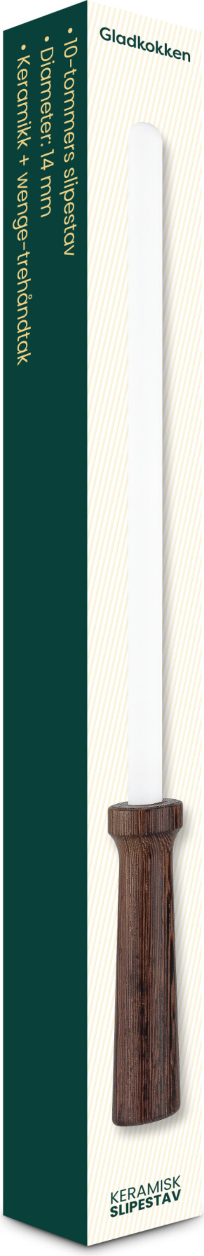 Gladkokken - 3-i-1 Keramisk Strygestål Til Knive - 25 Cm