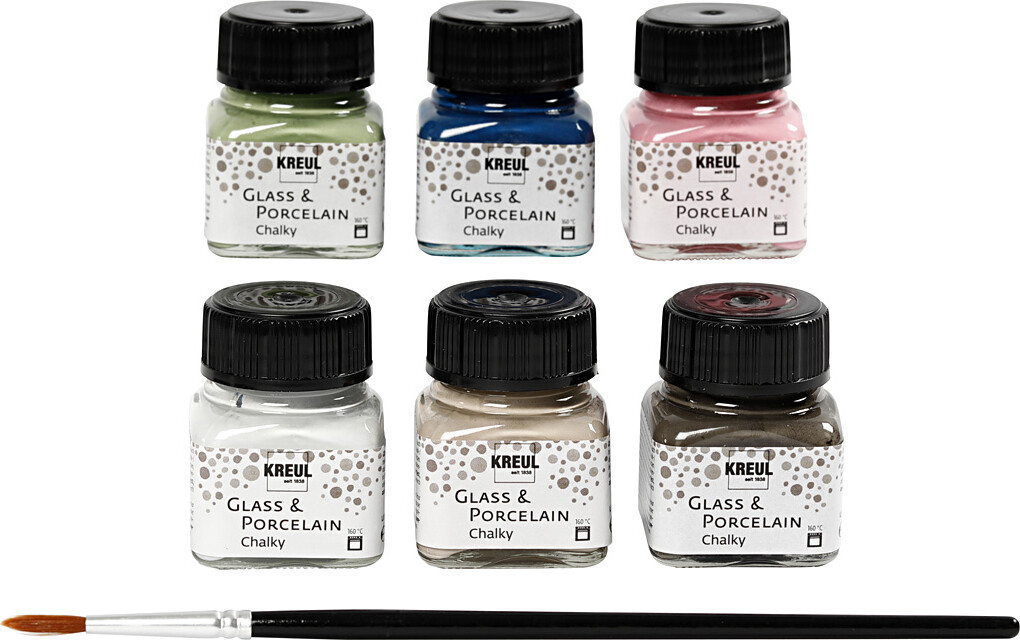 Kreul - Glass & Porcelain - Forskellige Farver - 6x20 Ml