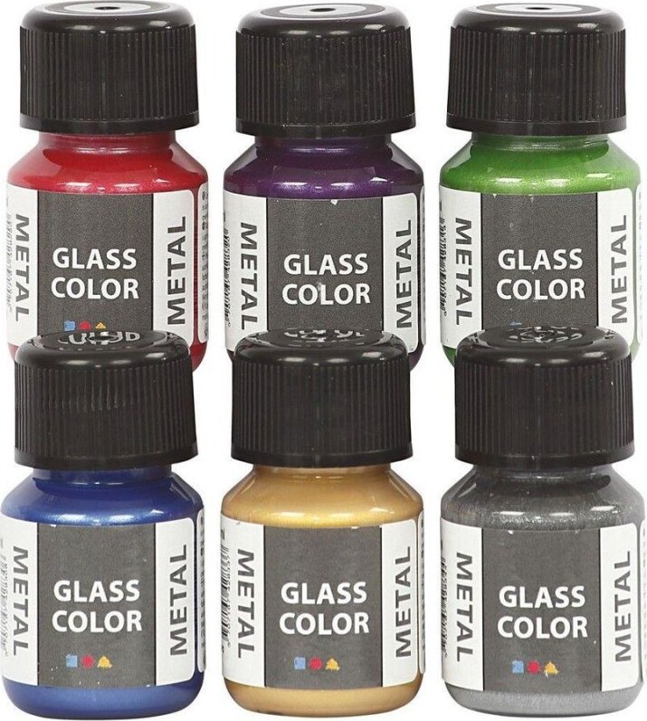 Se Glasmaling - Glass Color Metal 6x35 Ml hos Gucca.dk