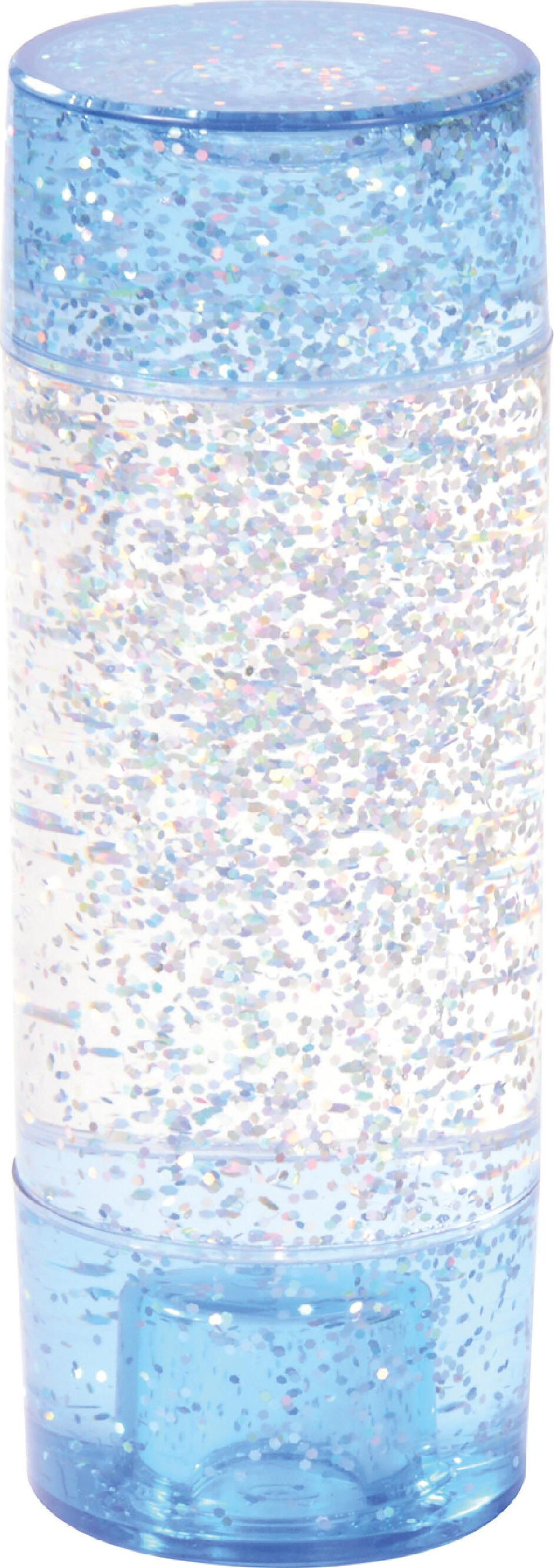 Glitter Glas Med Væske - Blå - ø 5 X 14,7 Cm