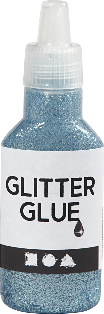 Glitterlim - Lyseblå - 25 Ml billede