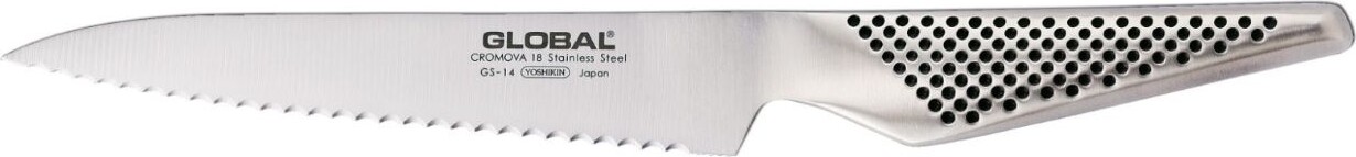 Global Brødkniv - Gs-14 - Rustfrit Stål - 15 Cm