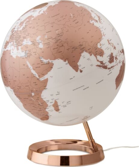 Globus Med Lys – Metal Bright Copper – Atmosphere – 30 Cm