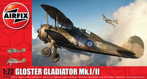 Airfix - Gloster Gladiator Fly Byggesæt - 1:72 - A02052a