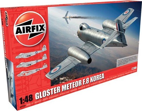 Se Airfix - Gloster Meteor F8 Korea Modelfly Byggesæt - 1:48 - A09184 hos Gucca.dk