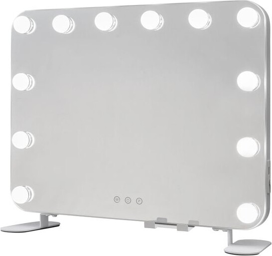 Glow Up - Makeup Artist Mirror - Square W. 12 Led Lamps - White