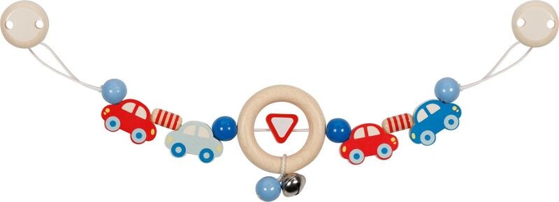 Goki Wooden Stroller Chain Cars with Clips