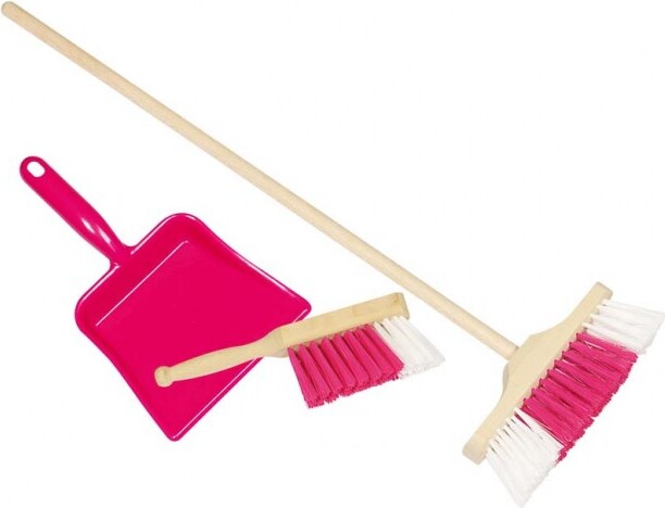 Goki Plastic dustpan, handbroom and broom, 550 mm, 230 g, Tyskland
