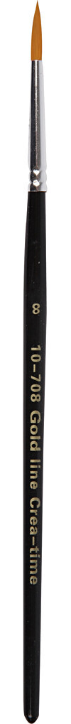 Gold Line Pensler - Nr. 8 - L 18,5 Cm - B 3 Mm - Rund - 12 Stk.