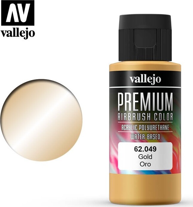 Vallejo - Premium Airbrush Maling - Guld 60 Ml