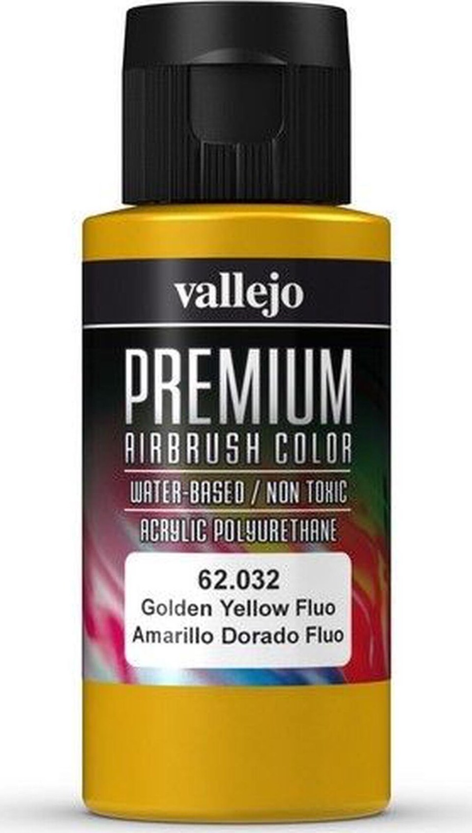 Vallejo - Premium Airbrush Maling - Gondel Yellow Fluo 60 Ml