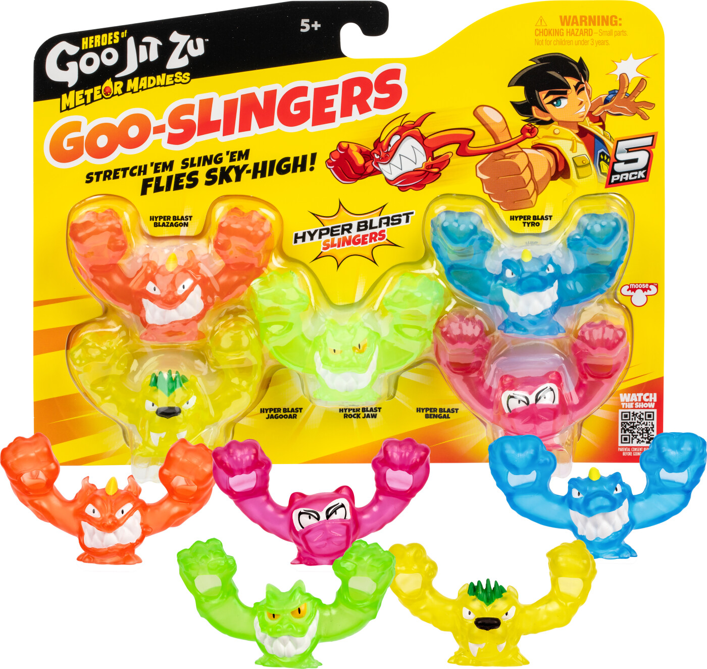 Goo Jit Zu - Meteor Madness Slingers Glow 5 Pack