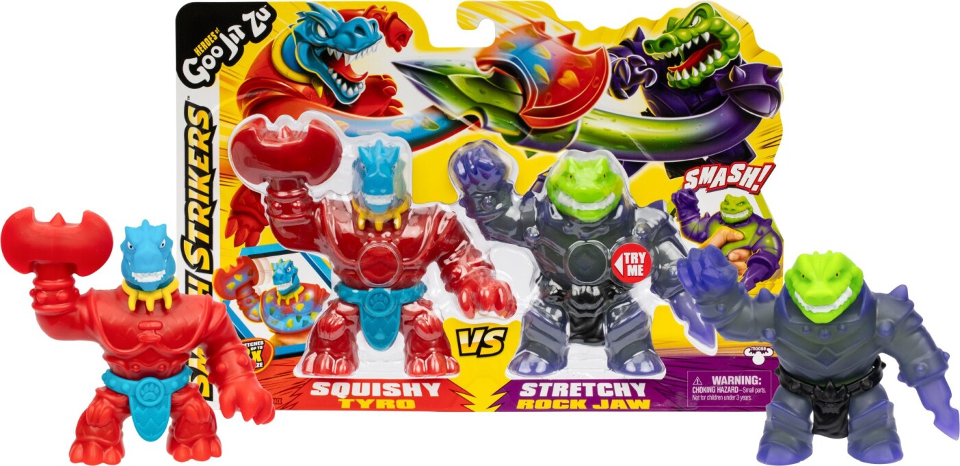 Heroes Of Goo Jit Zu - Smash Strikers - Tyro Vs Rock Jaw Figurer