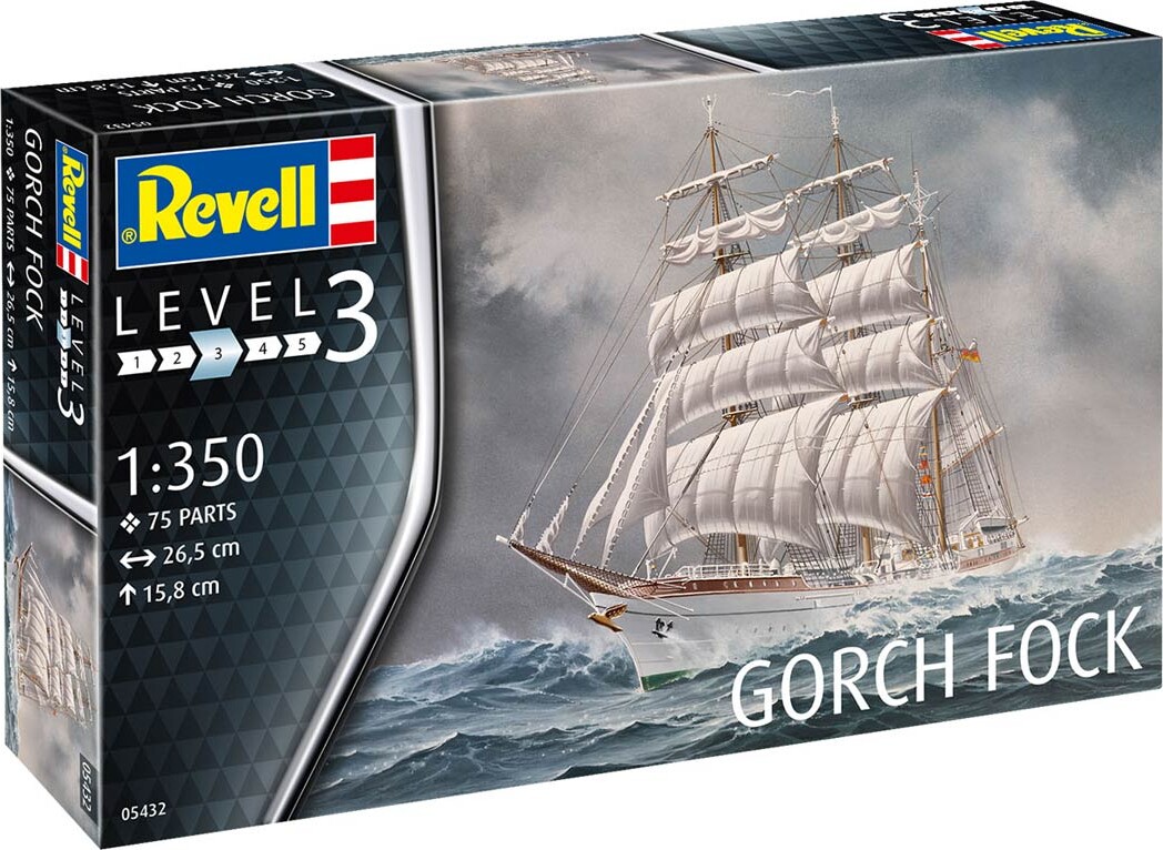 Revell - Gorch Fock Skib Byggesæt - 1:350 - Level 3 - 05432