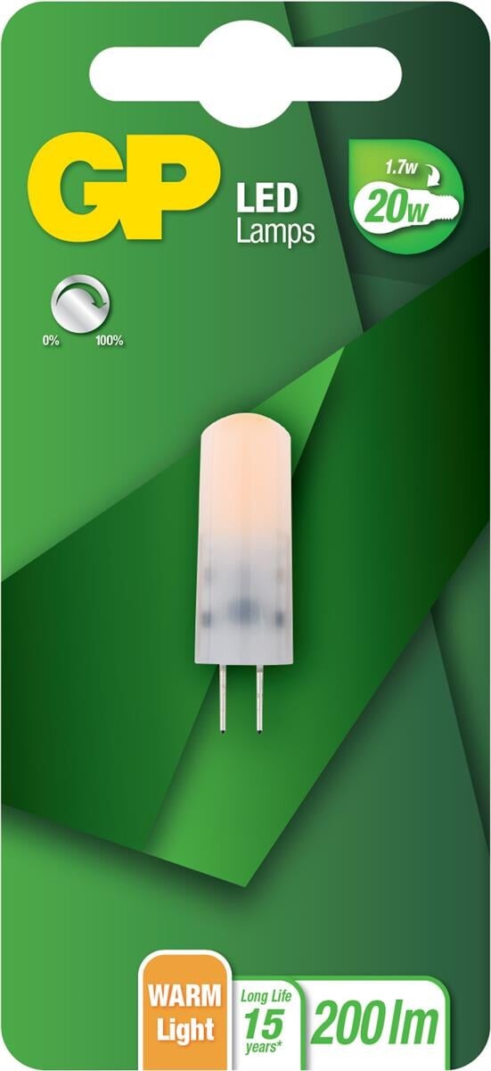 Gp - Led Pære - Kapsel - G4 Dæmpbar 1.7w 20w 200 Lm