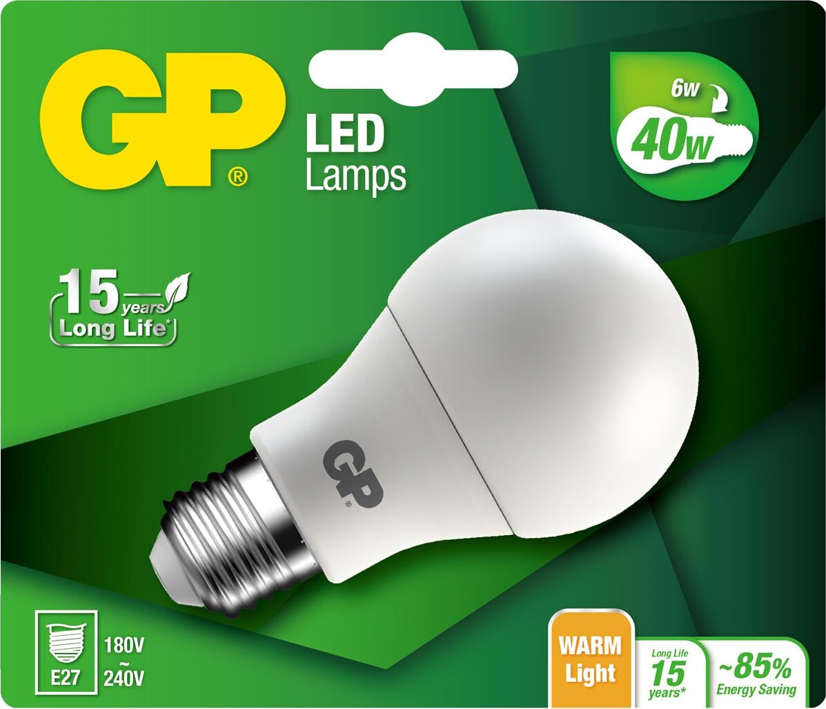 Gp - Led Lamp Classic, E27, 6w (40w), 470lm