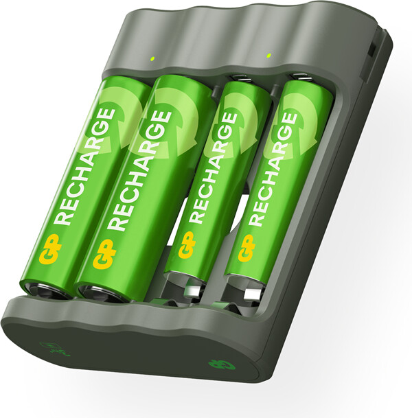 Gp - Recharge B441 Oplader Inkl. 2xaa + 2xaaa Batterier - Usb