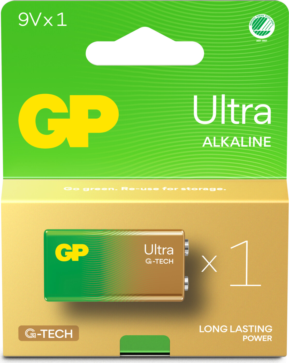 Gp - Ultra Alkaline 9v Batteri - 1604au 6lf22 - 1 Stk