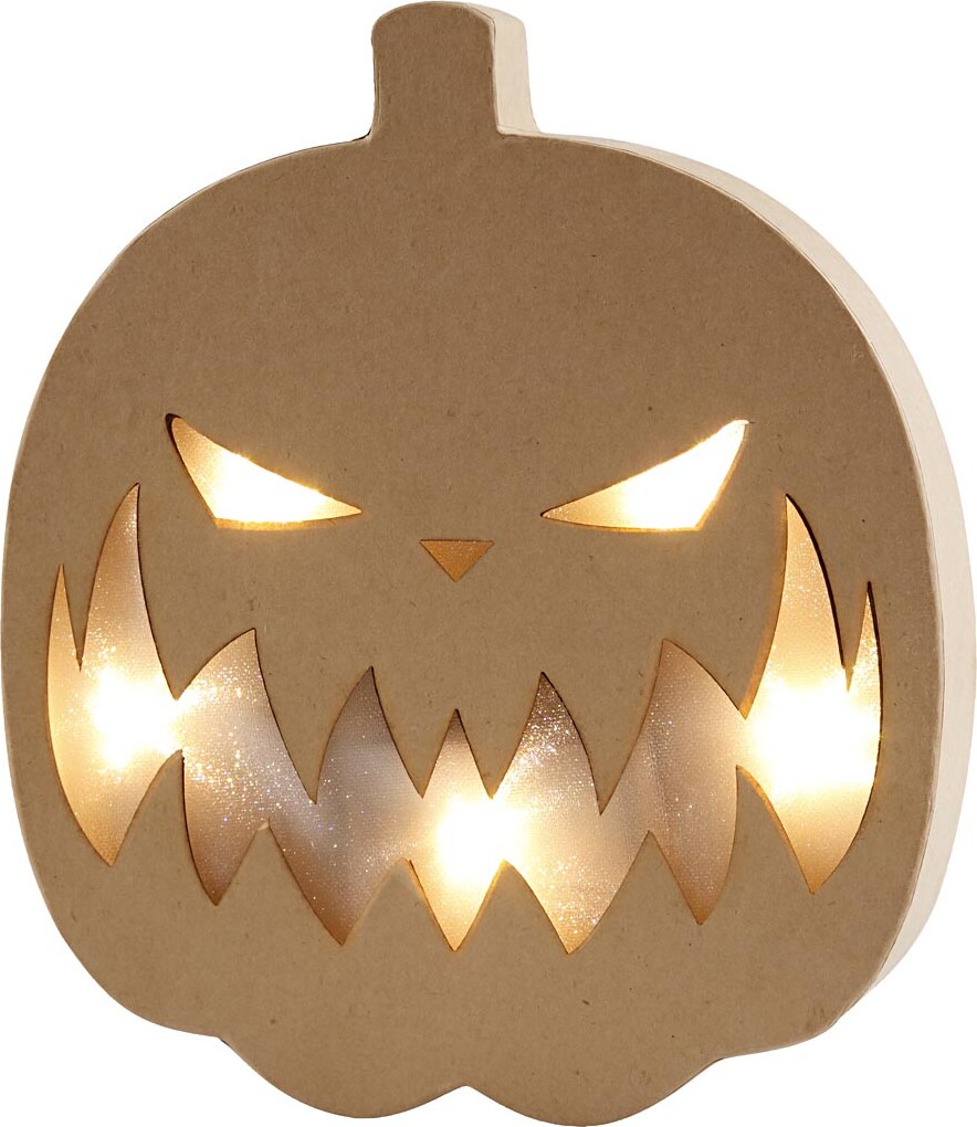 Græskarhoved - H 25 Cm - D 4 Cm - B 22 Cm - 1 Stk. billede