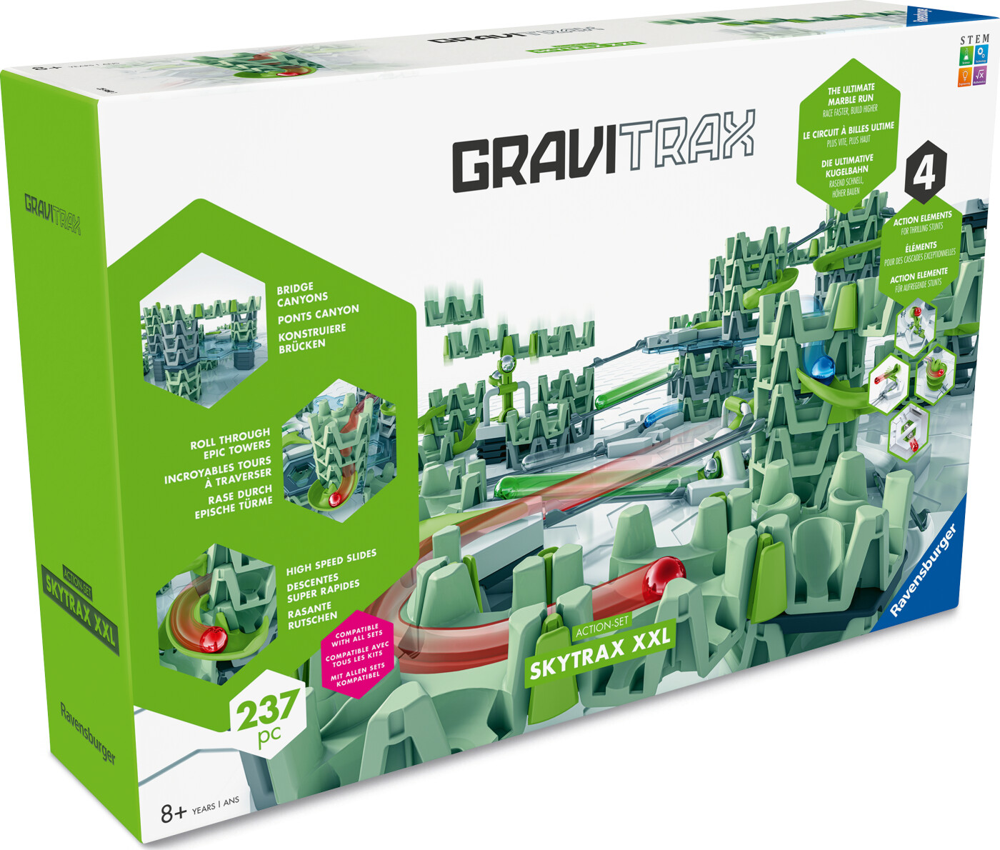 Gravitrax - Skytrax Xxl Kuglebane Action-set - 237 Dele