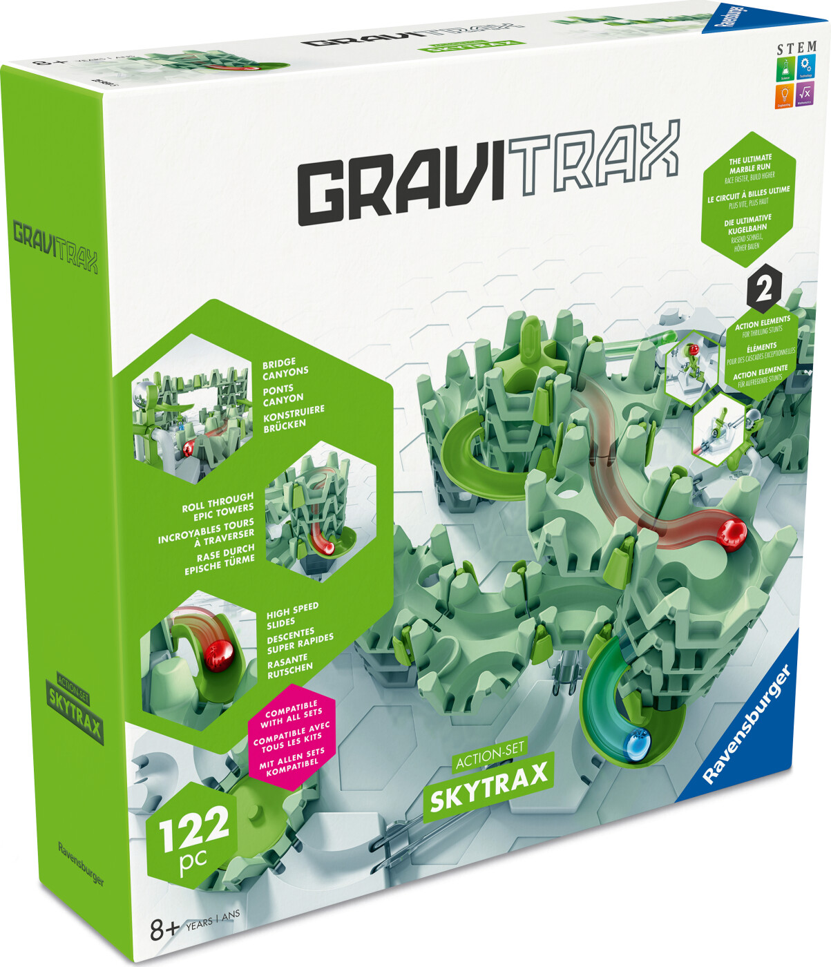 Gravitrax 25959 - Skytrax Action-set Kuglebane - 122 Dele