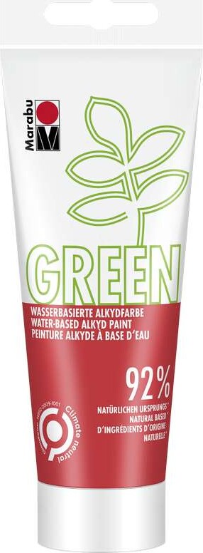 Alkydmaling - Rød - Indendørs Og Udendørs - 100 Ml - Marabu