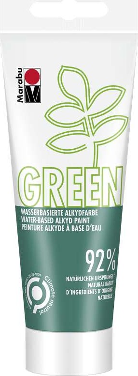 Alkydmaling - Mørk Grøn - Indendørs Og Udendørs - 100 Ml - Marabu
