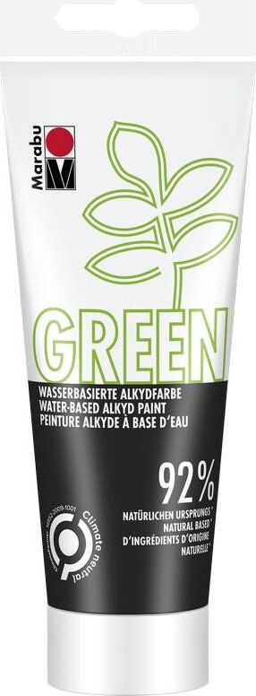 Alkydmaling - Sort - Indendørs Og Udendørs - 100 Ml - Marabu