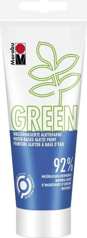 Alkydmaling - Azurblå - Indendørs Og Udendørs - 100 Ml - Marabu