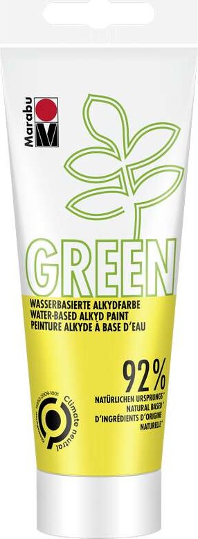 Alkydmaling - Solgul - Indendørs Og Udendørs - 100 Ml - Marabu