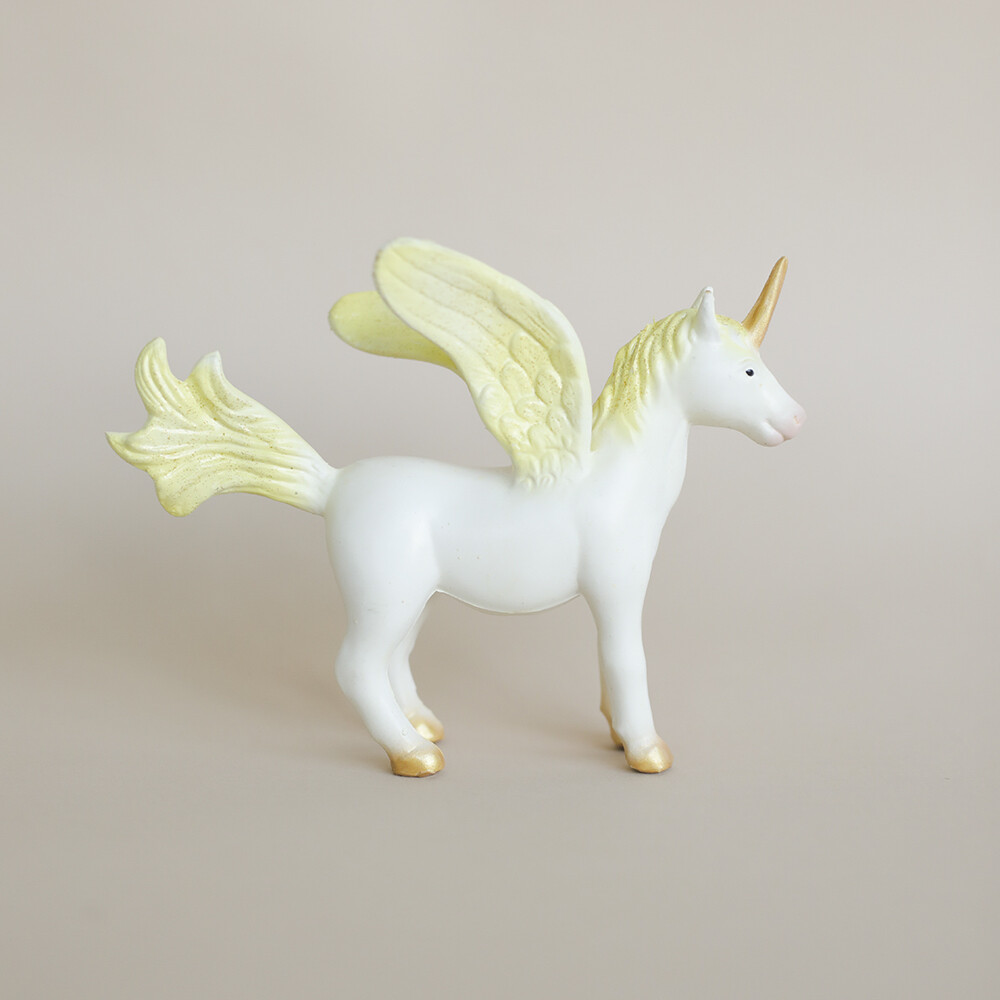 Green Rubber Toys - Pegasus Figur Med Nuancer Af Guld