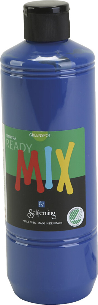 Greenspot Ready Mix - Tempera Maling - Mat - Mørk Blå - 500 Ml