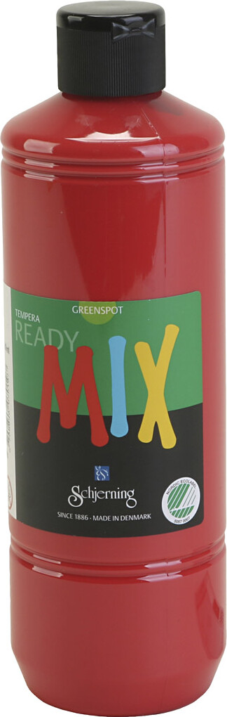 Se Greenspot Ready Mix - Tempera Maling - Mat - Rød - 500 Ml hos Gucca.dk