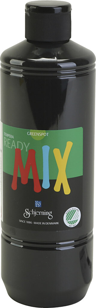 Greenspot Ready Mix - Tempera Maling - Mat - Sort - 500 Ml