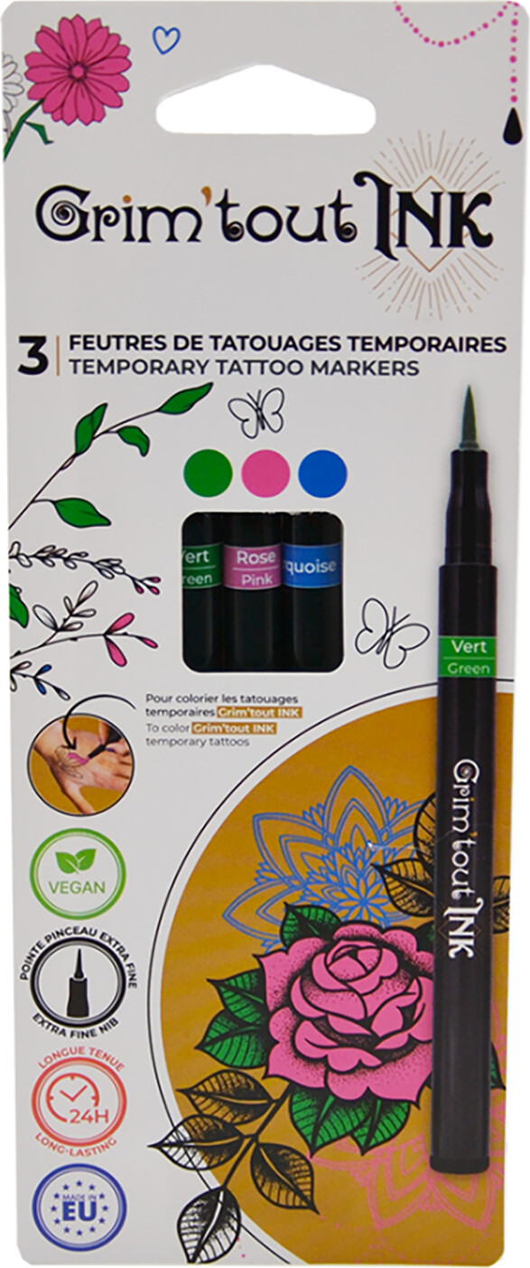 Grim Tout - Ink Tatoveringspen 3 Stk - Complementary