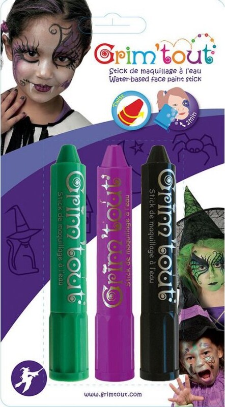 Grim Tout Ansigtsmaling - 3-pak - Heks