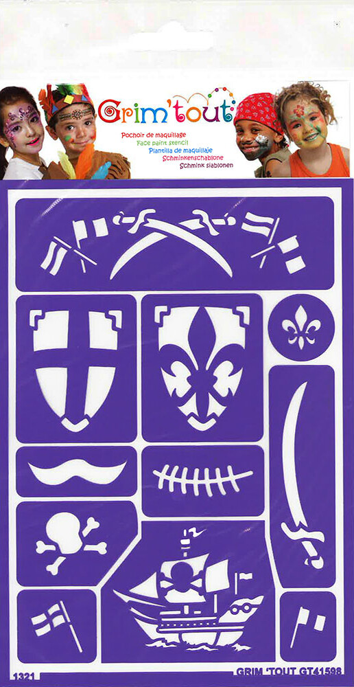 Skabelon ansigtsmaling. Så let Ridder/ pirat på 2 minutter