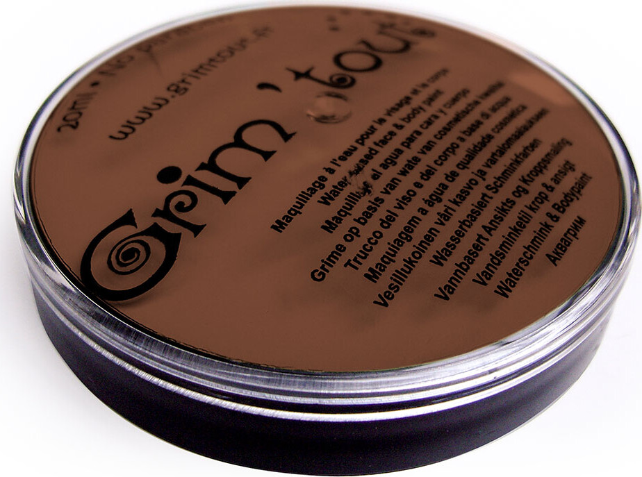 Grim Tout - Brun Krop- Og Ansigtsmaling Til Børn - 20 Ml