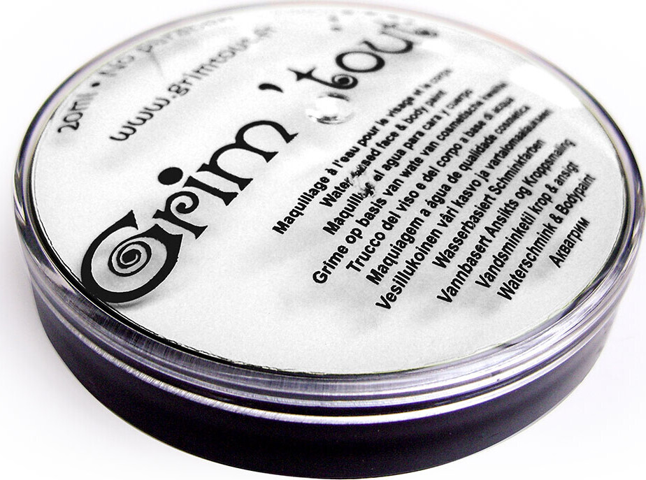 Grim Tout - Hvid Krop- Ansigtsmaling Til Børn - 20 Ml